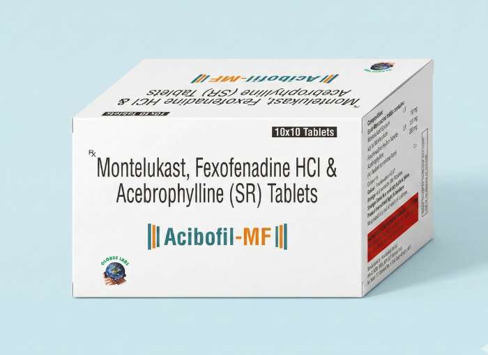 Montelukast, Fexofenadine HCI & Acebrophylline (SR) Tablets