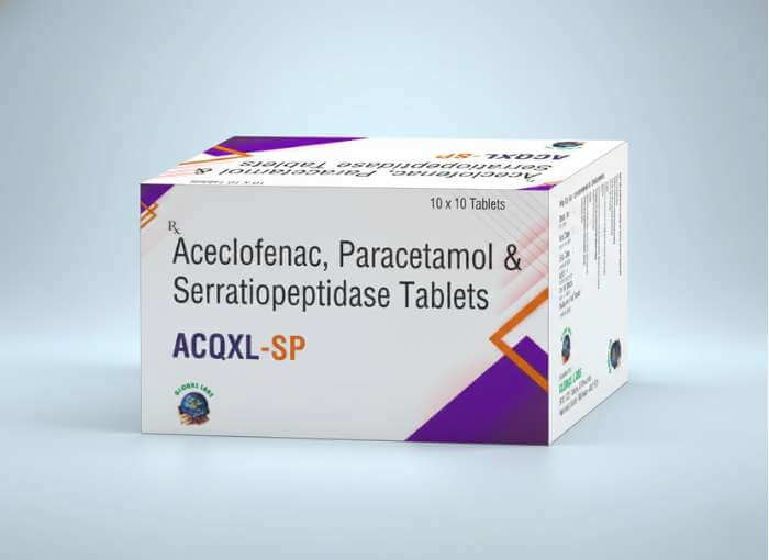 Aceclofenac, Paracetamol & Serratiopeptidase Tablets
