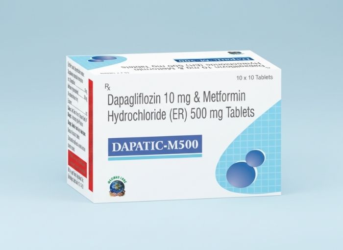 Dapagliflozin 10Mg & Metformin Hydrochloride Extended Release 500Mg Tablets