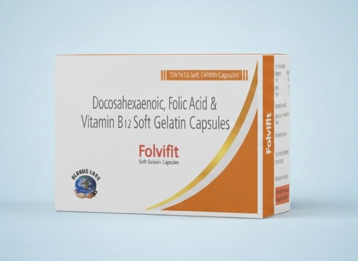 Docosahexaenoic Acid (DHA), Folic Acid & Vitamin B12 Soft Gelatin Capsules