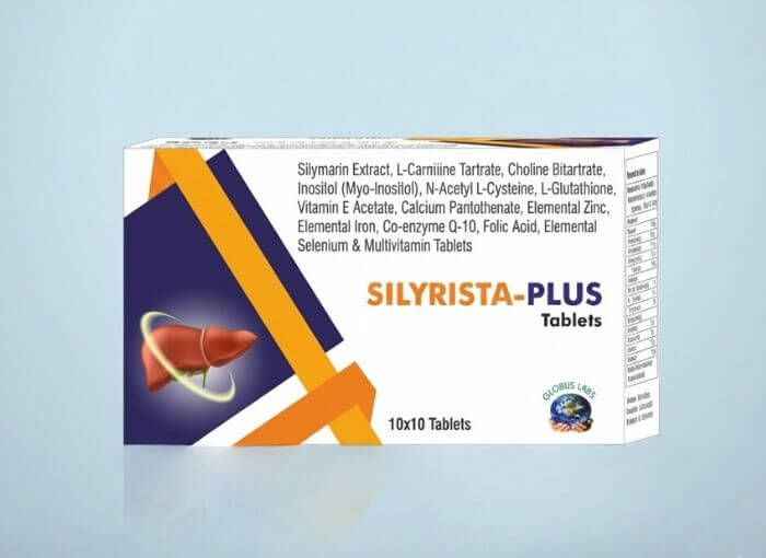 Silymarin Extract, L-Carnitine Tartrate, Choline Bitartrate, Inositol (Myo-Inositol), N-Acetyl L-Cysteine, L-Glutathione, Vitamin E Acetate, Calcium Pantothenate, Elemental Zinc, Elemental Iron, Co-enzyme Q-10, Folic Acid, Elemental Selenium & Multivitamin Tablets
