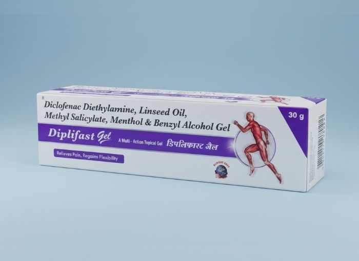 Diclofenac Diethylamine, Linseed Oil, Methyl Salicylate, Menthol & Benzyl Alcohol Gel Diplifast Gel
