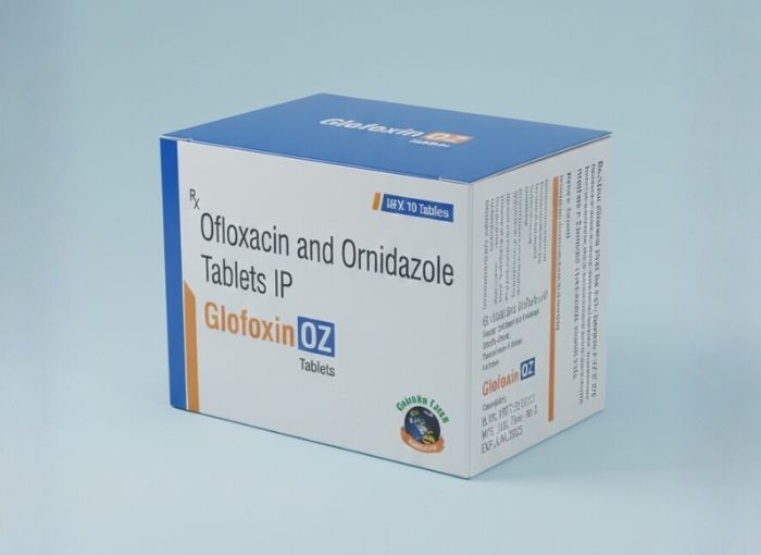 Ofloxacin 200 mg & Ornidazole 500 mg Tablets