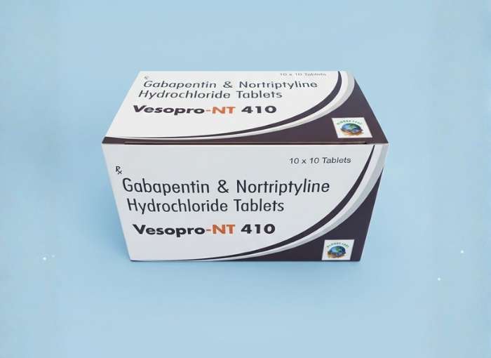 Gabapentin 400 mg & Nortriptyline Hydrochloride 10 mg Tablets